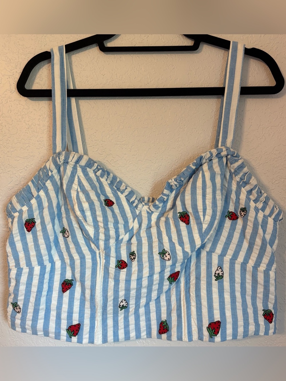 Maeve Striped Embroidered Cami